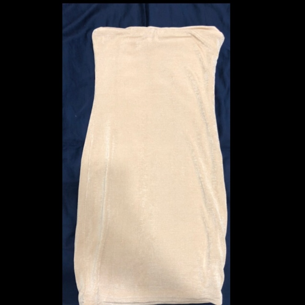 Champagne color mini dress